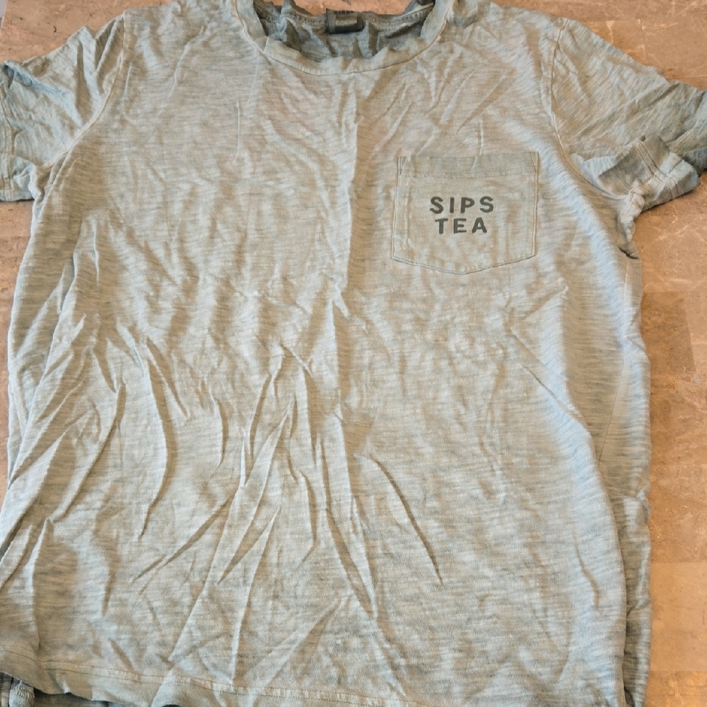 PINK Victoria's Secret Light Blue Tee with Pocket